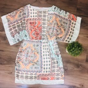 Established 1062 Baby blue short sleeve dress